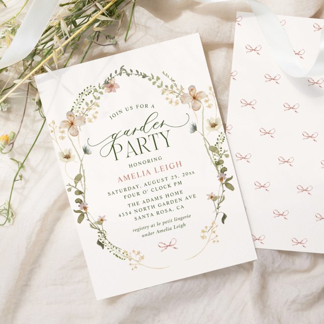 Whimsical Fairytale Floral Garden Party Invitation (Creator Uploaded)