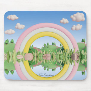 Whimsical Fairytale Landscape Mouse Pad