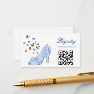 Whimsical Fairytale Princess Shower Registry QR  Enclosure Card