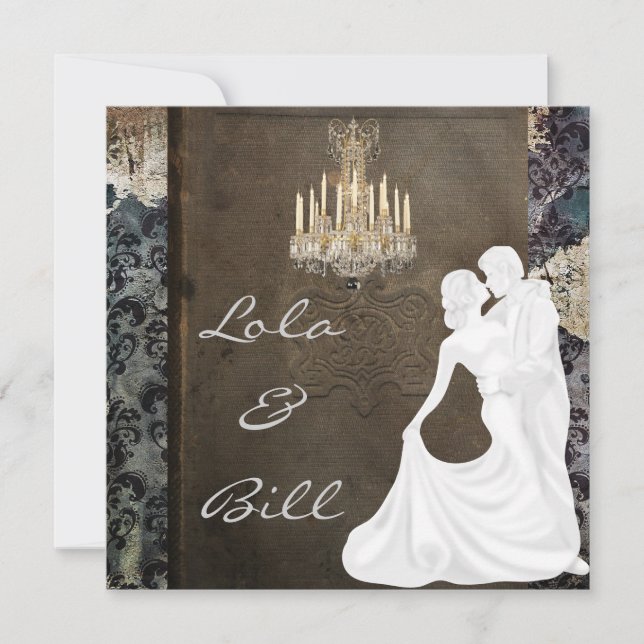 WHIMSICAL Fairytale Wedding  Invitation AUTHENTIC (Front)