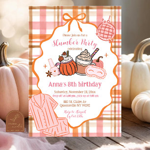 Whimsical Fall Cozy Sleepover Party Invitation