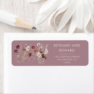 Whimsical Fall Flowers Mauve Wedding