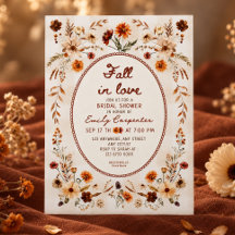 Whimsical fall in love rustic boho Bridal shower