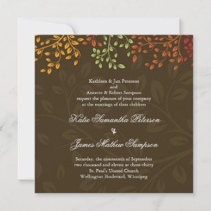 Whimsical Fall Wedding Invitation
