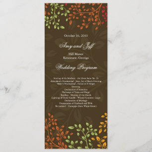 Whimsical Fall Wedding Program