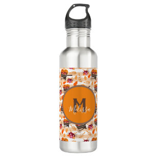 Whimsical Fall Wheelbarrows Pattern 710 Ml Water Bottle