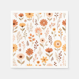 Whimsical Fall Wildflower Napkin