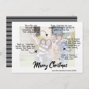 Whimsical Family Photo Merry Christmas  Card