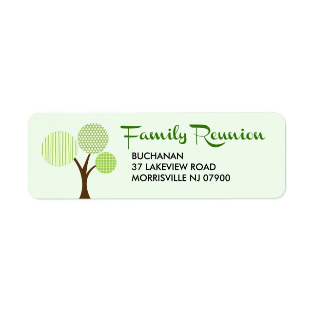 Whimsical Family Tree Family Reunion Return (Front)