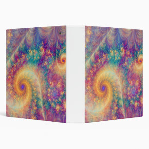 Whimsical Fantasy Abstract Fractal Vortex Art Binder
