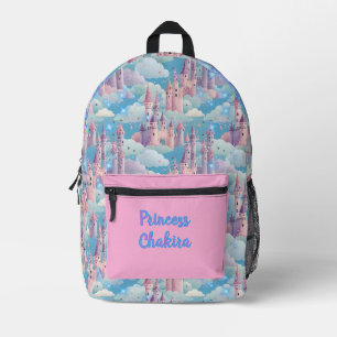 Whimsical Fantasy Castles in the Clouds Printed Backpack