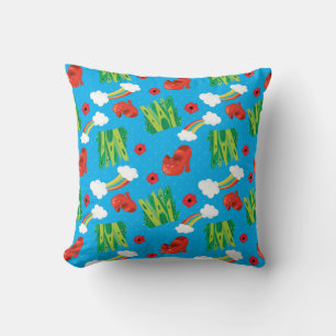 Whimsical Fantasy Collage Throw Pillow