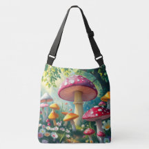 Whimsical Fantasy Enchanted Forest Mushrooms