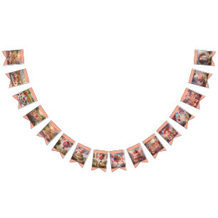 Whimsical fantasy Strawberry short cake birthday  Bunting Flags