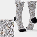 Whimsical Fantasy White Lily Filigree Socks<br><div class="desc">Whimsical Fantasy White Lily FiligreeSocks - - see more great sock designs in my store.</div>