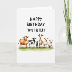 Whimsical Farm Birthday Card