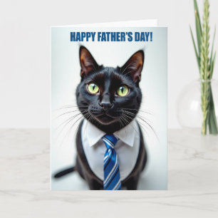 Whimsical Fathers Day Cat Card