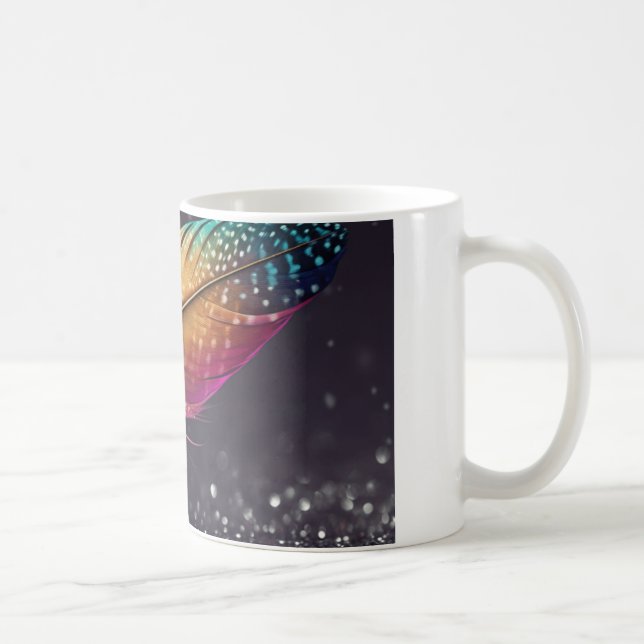 Whimsical Feather Coffee Mug (Right)