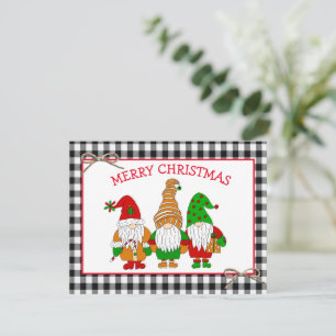 Whimsical Festive Gnomes Personalized Christmas Ho Holiday Card