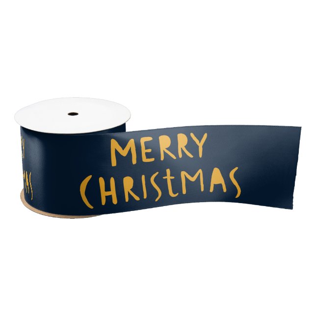 Whimsical Festive Ornaments & Reindeer Christmas Satin Ribbon (Spool)