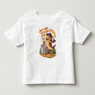 Whimsical Fish in Cowboy Hat Whirls a Blender Toddler T-shirt