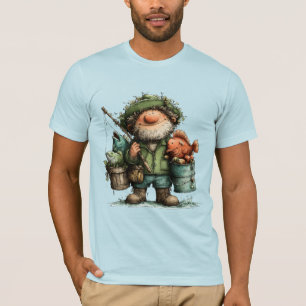 Whimsical Fisherman Lazy Day Fishing T-Shirt