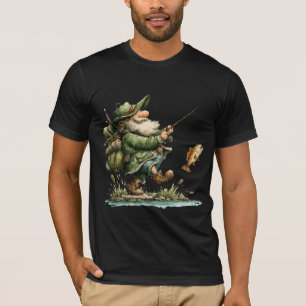Whimsical Fisherman Lazy Day Fishing T-Shirt