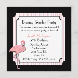 Whimsical Flamingo Party Invitation