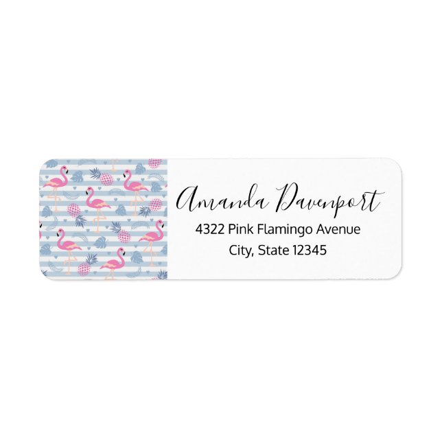 Whimsical Flamingo & Pineapple Pattern (Front)