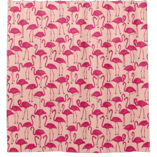 Whimsical Flamingo Tropical Bathroom Hot Pink