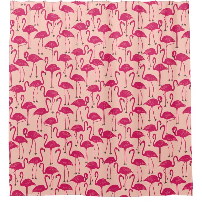 Whimsical Flamingo | Tropical Bathroom Hot Pink (Front)