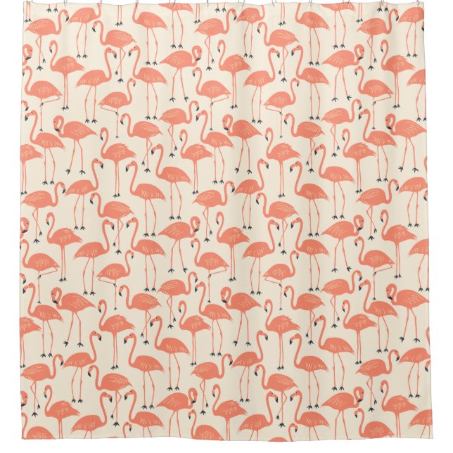 Whimsical Flamingo | Tropical Bathroom Sunset (Front)