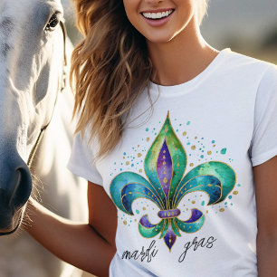Whimsical Fleur De Lis For Mardi Gras T-Shirt