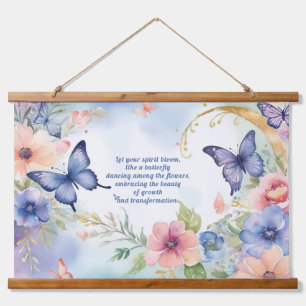 Whimsical Floral Butterfly Art Timeless Beauty  Hanging Tapestry