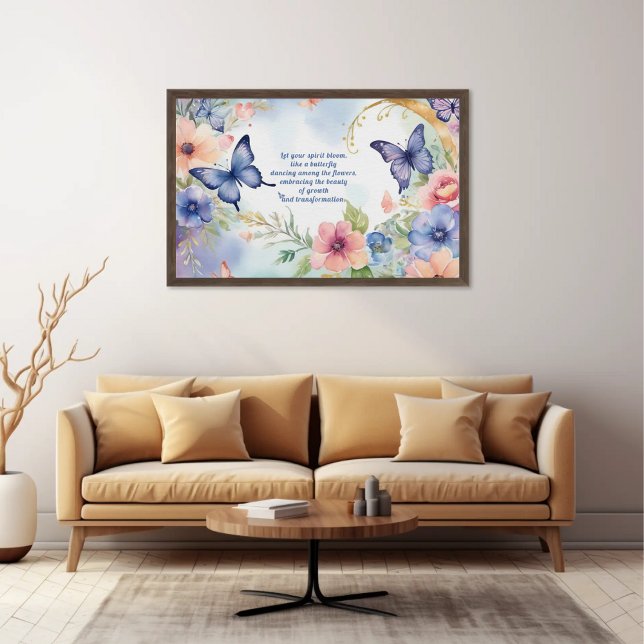 Whimsical Floral Butterfly Art Timeless Beauty  Poster (Creator Uploaded)
