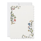 Whimsical Floral Doodle Bridal Shower Invite