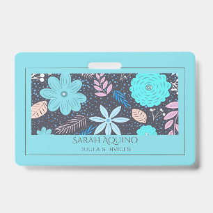 Whimsical Floral Doula Or Midwife Badge