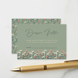 Whimsical Floral Garden Baby in Bloom Shower Enclosure Card