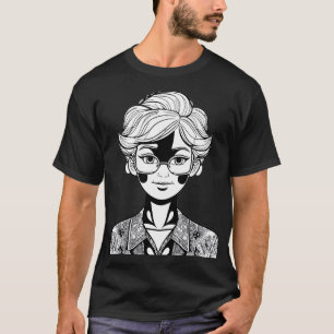 Whimsical Floral Harmony Character T-Shirt