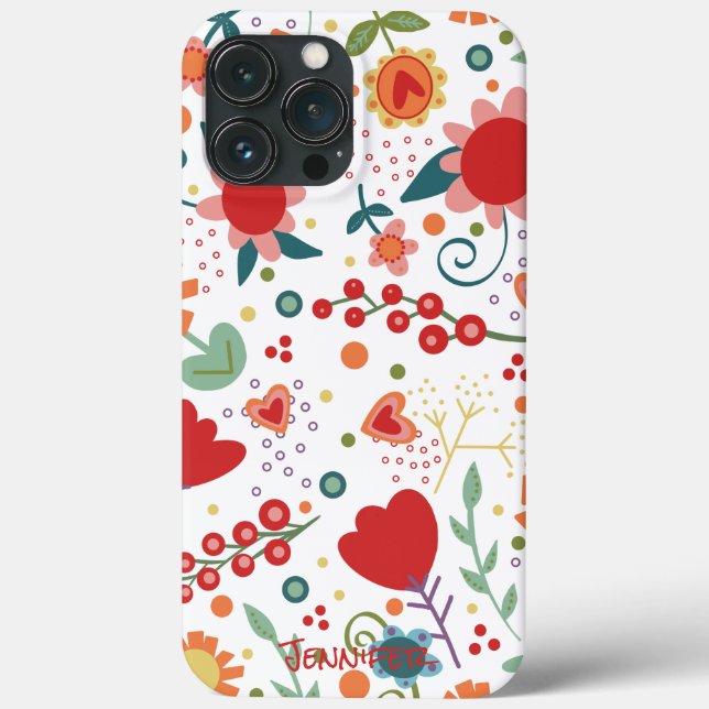 Whimsical Floral Inspirivity Custom Flower Case (Back)