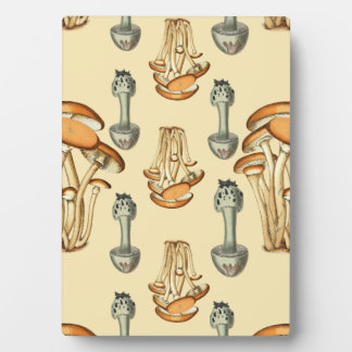 Whimsical Floral Mushroom Pattern Plaque