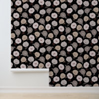 Whimsical Floral Pattern Black