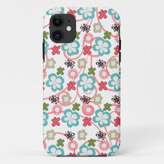 Whimsical floral pattern iPhone 11 case