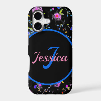 Whimsical Floral Personalized Monogram & Name