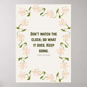 Whimsical Floral Quote Poster – Productivity