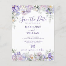 Whimsical Floral Romantic Wedding Save the Date