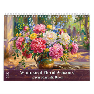 Whimsical Floral Seasons - A Year of Artistic Calendar