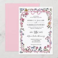 Whimsical floral spring modern Wedding elegant