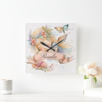 Whimsical Floral Sweet Dreams Sleeping Fairy Girl