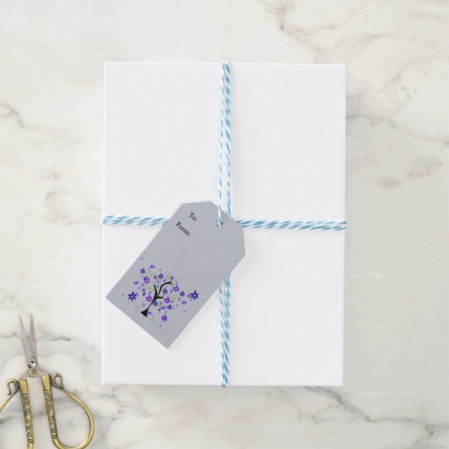 Whimsical Floral Tree Gift Tags (With Twine)